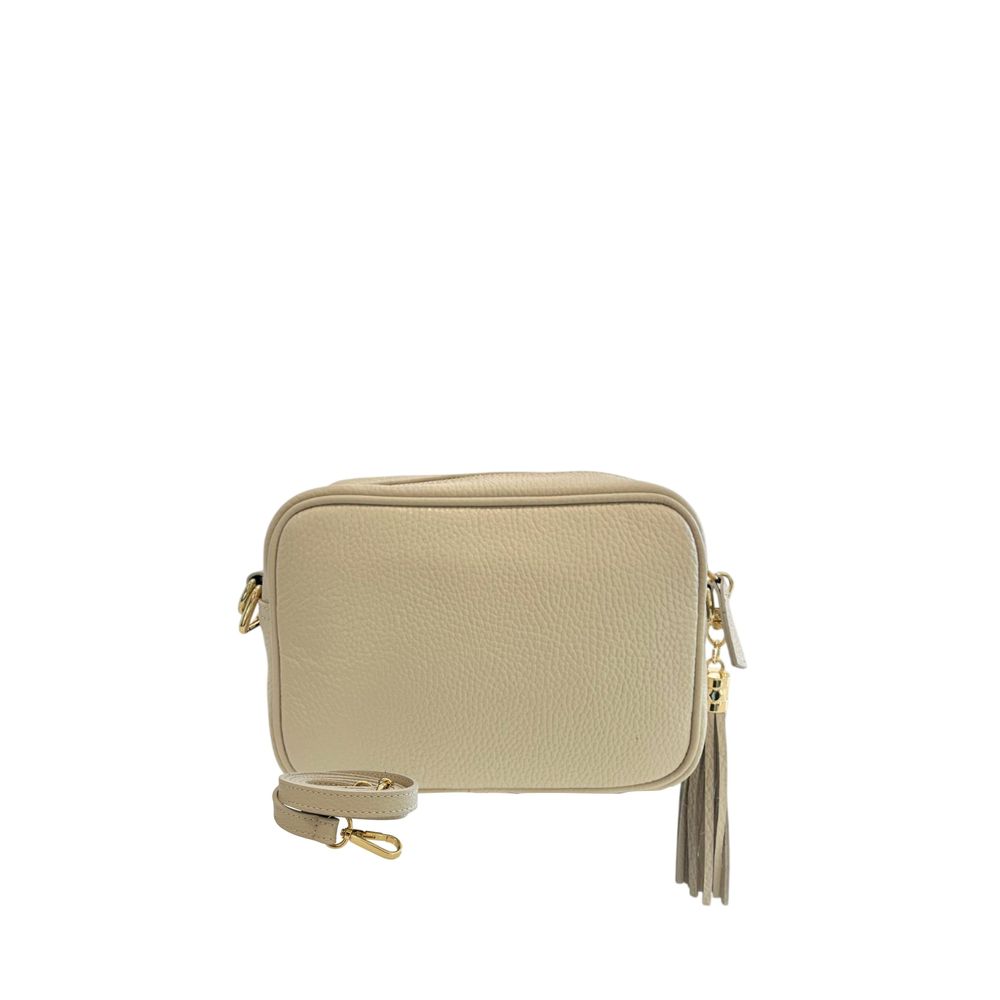 Baldinini Trend Beige Cowhide Crossbody Bag - Stylish & Functional