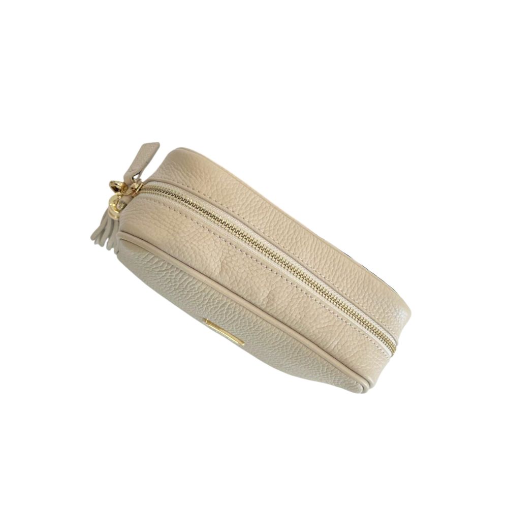 Baldinini Trend Beige Cowhide Crossbody Bag - Stylish & Functional