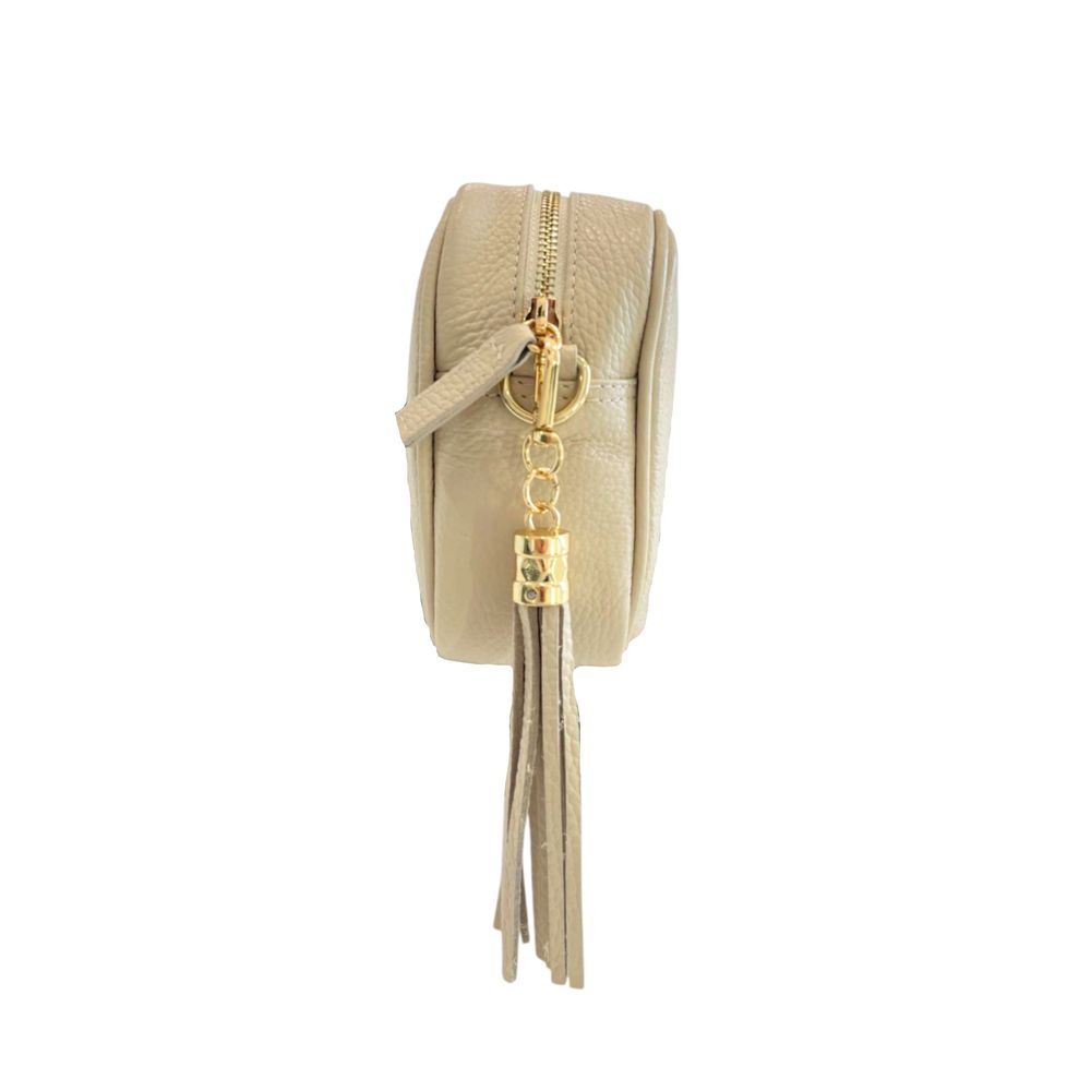 Baldinini Trend Beige Cowhide Crossbody Bag - Stylish & Functional