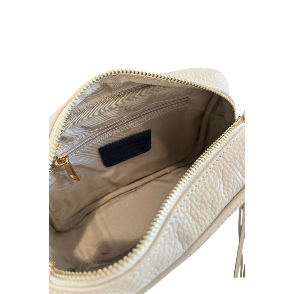 Baldinini Trend Beige Cowhide Crossbody Bag - Stylish & Functional