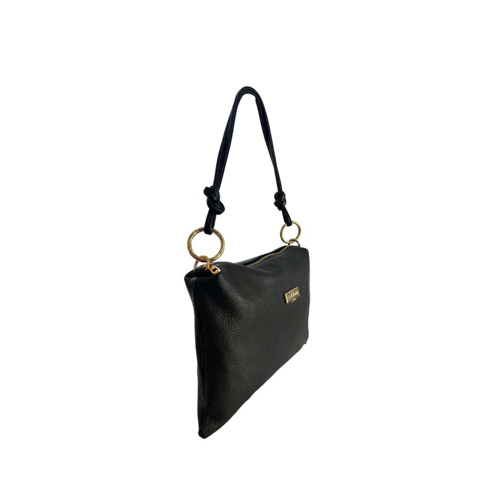 Baldinini Trend Black Leather Clutch Bag for Women