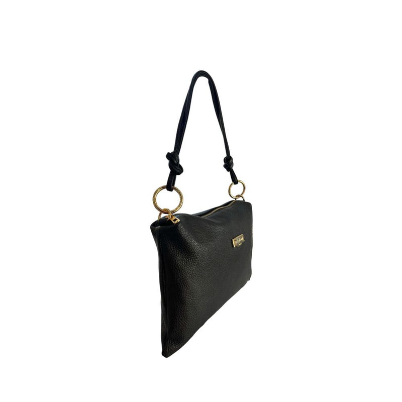 Baldinini Trend Black Leather Clutch Bag for Women
