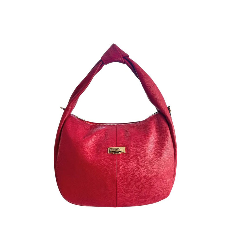 Baldinini Trend Red Leather Shoulder Bag for Women