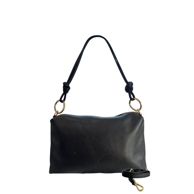 Baldinini Trend Black Leather Clutch Bag for Women