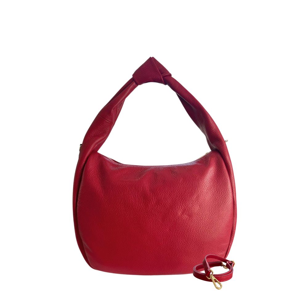 Baldinini Trend Red Leather Shoulder Bag for Women