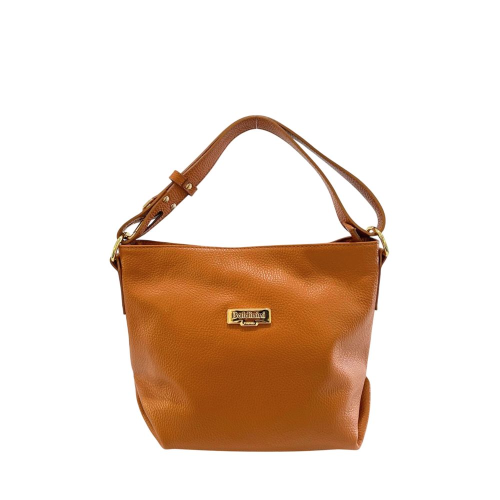 Baldinini Trend Brown Cowhide Clutch Bag