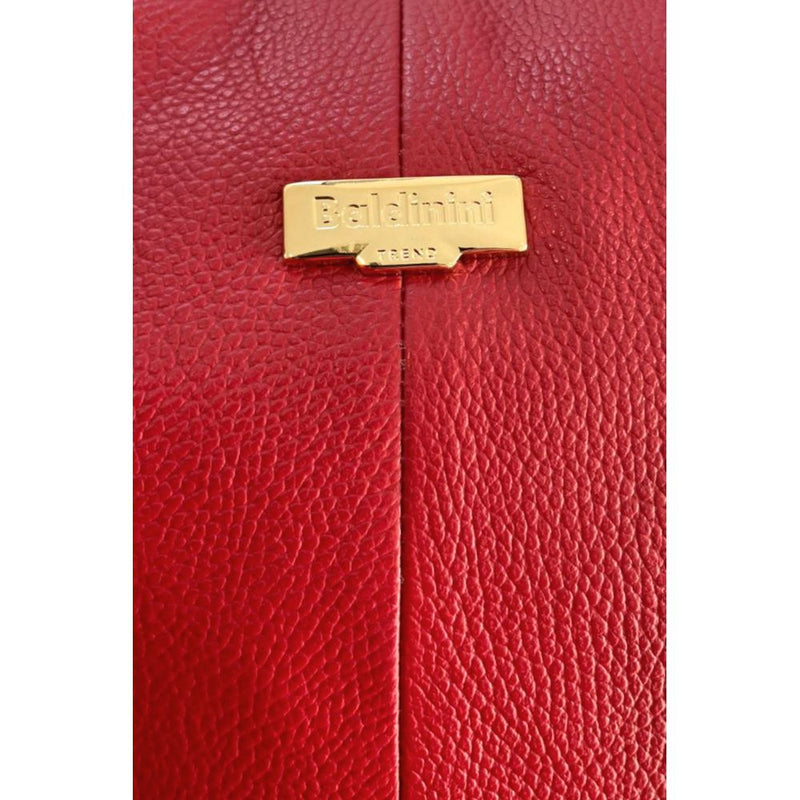 Baldinini Trend Red Leather Shoulder Bag for Women