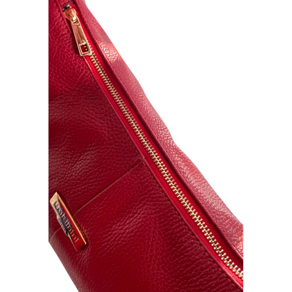 Baldinini Trend Red Leather Shoulder Bag for Women