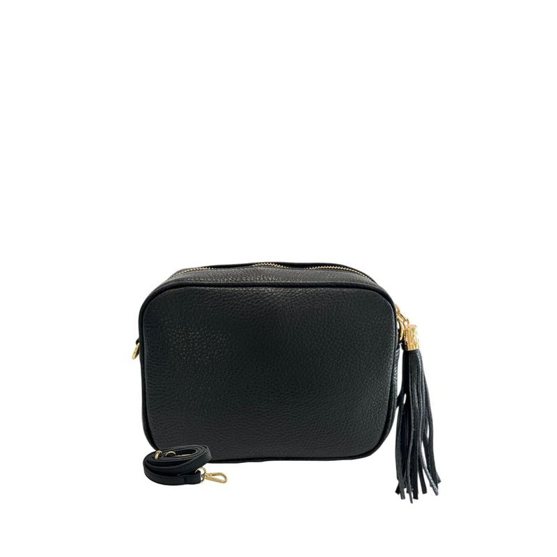 Baldinini Trend Black Cowhide Crossbody Bag