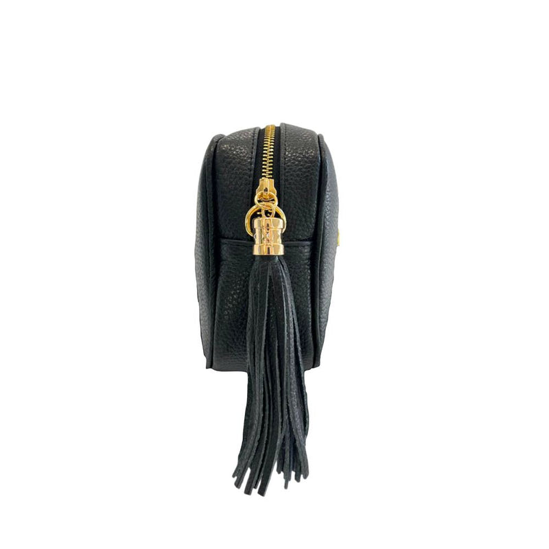 Baldinini Trend Black Cowhide Crossbody Bag