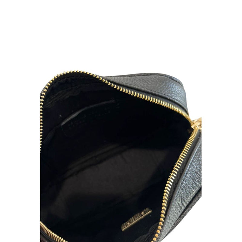 Baldinini Trend Black Cowhide Crossbody Bag