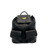 Baldinini Trend Black Leather Women Backpack