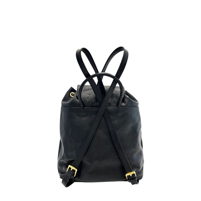 Baldinini Trend Black Leather Women Backpack