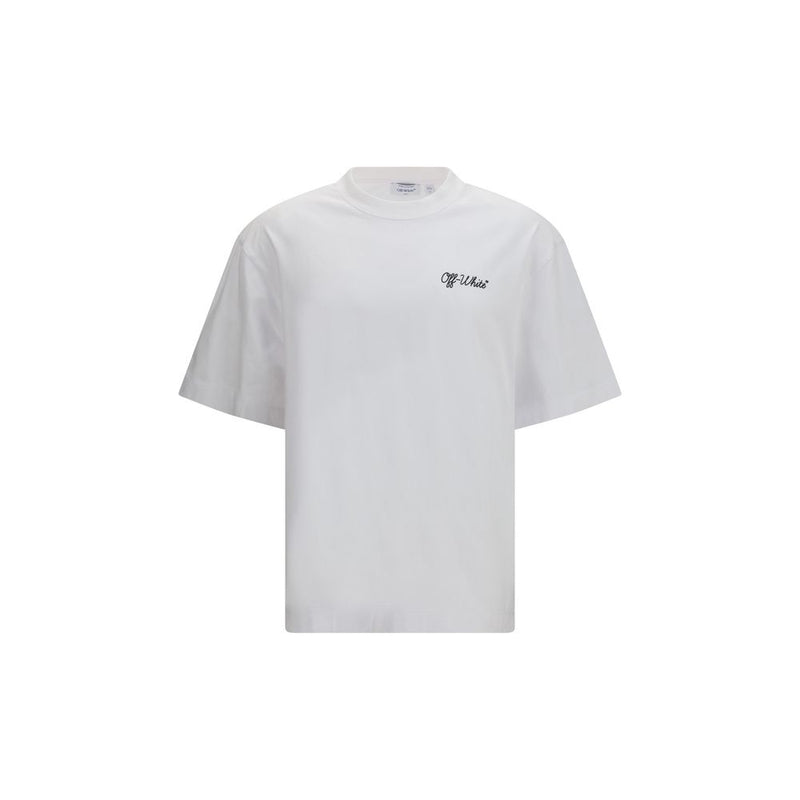 Off-White White Cotton T-Shirt - Script Skate Design