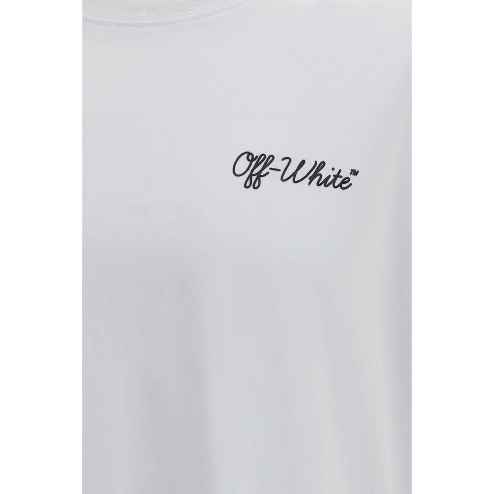 Off-White White Cotton T-Shirt - Script Skate Design