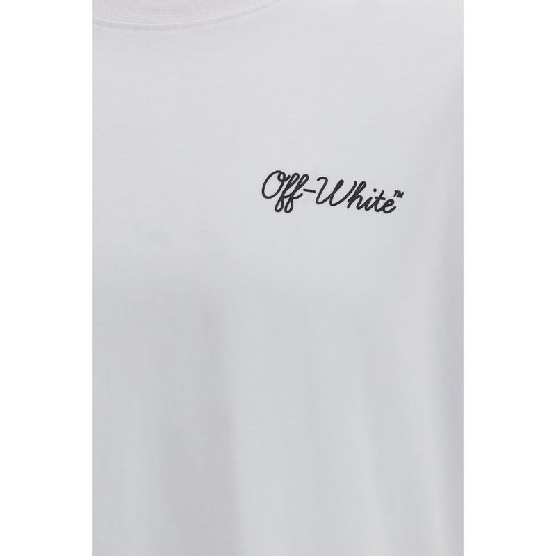 Off-White White Cotton T-Shirt - Script Skate Design
