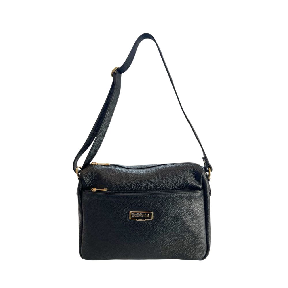 Baldinini Trend Black Leather Women’s Crossbody Bag