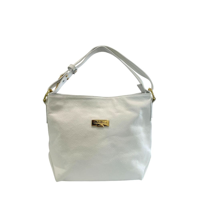 Baldinini Trend White Cowhide Clutch Bag - Elegant and Versatile