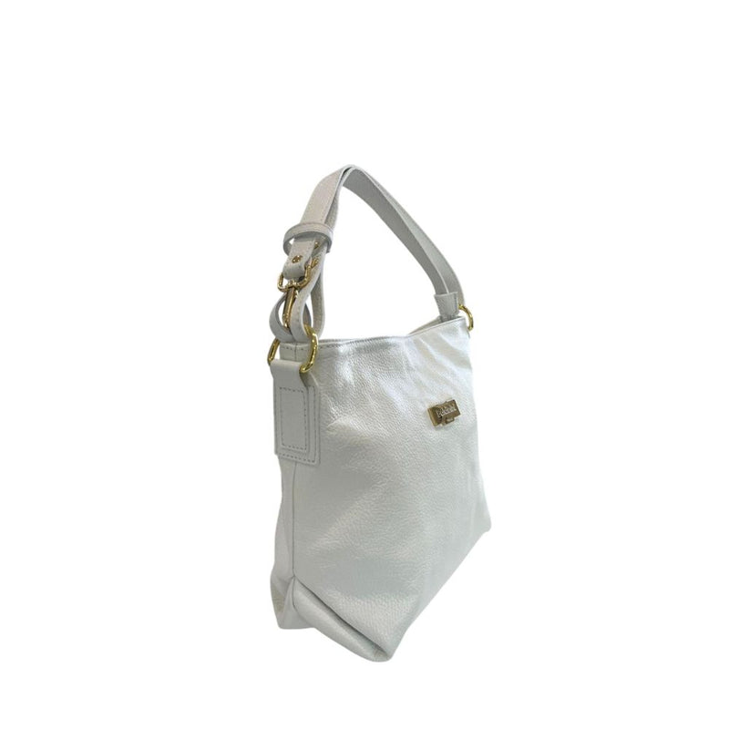 Baldinini Trend White Cowhide Clutch Bag - Elegant and Versatile