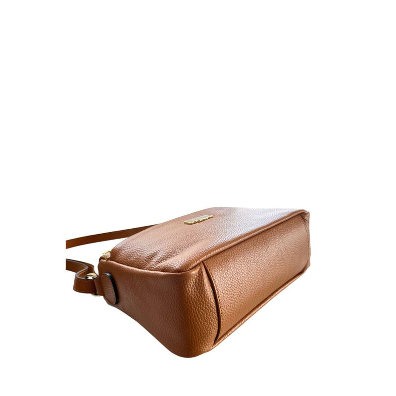 Baldinini Trend Brown Cowhide Crossbody Bag