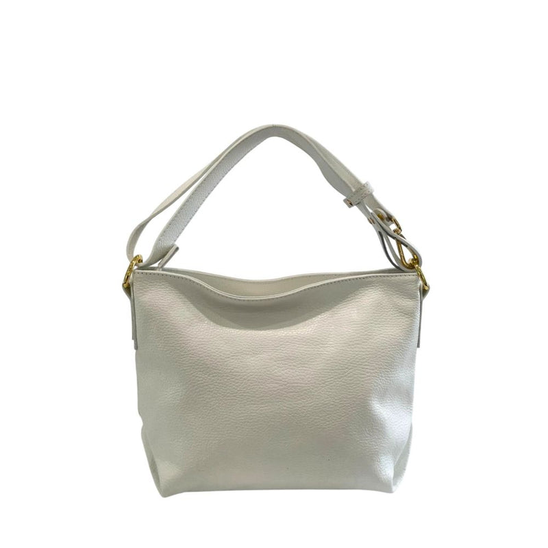 Baldinini Trend White Cowhide Clutch Bag - Elegant and Versatile