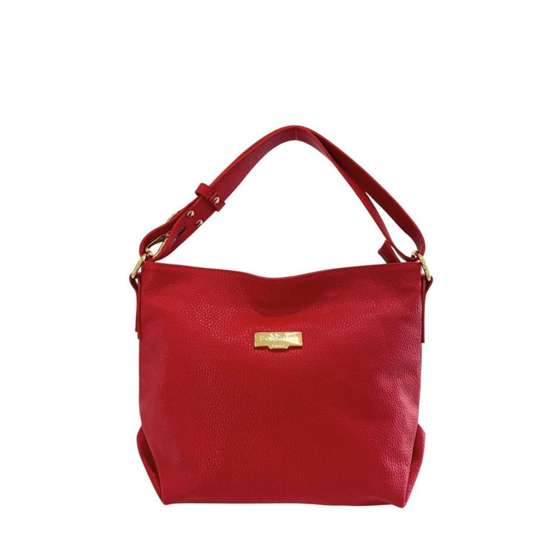 Baldinini Trend Red Leather Shoulder Bag for Women
