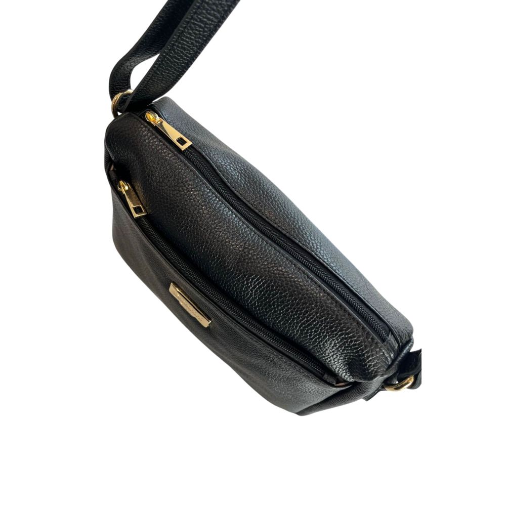 Baldinini Trend Black Leather Women’s Crossbody Bag