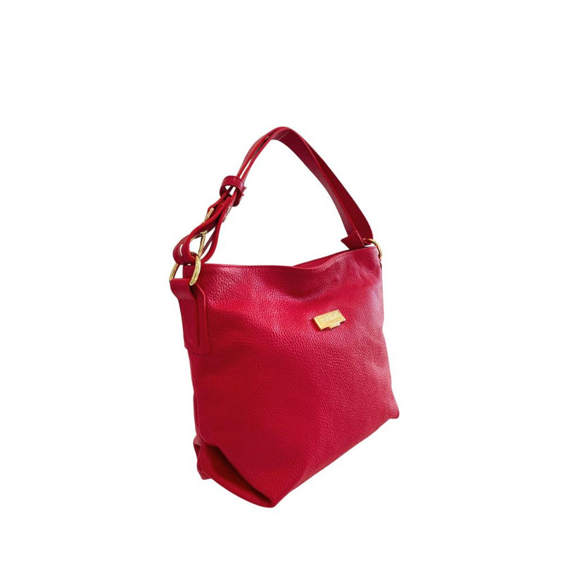 Baldinini Trend Red Leather Shoulder Bag for Women