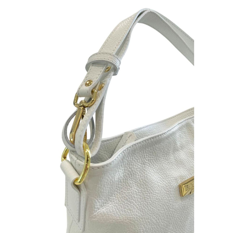 Baldinini Trend White Cowhide Clutch Bag - Elegant and Versatile