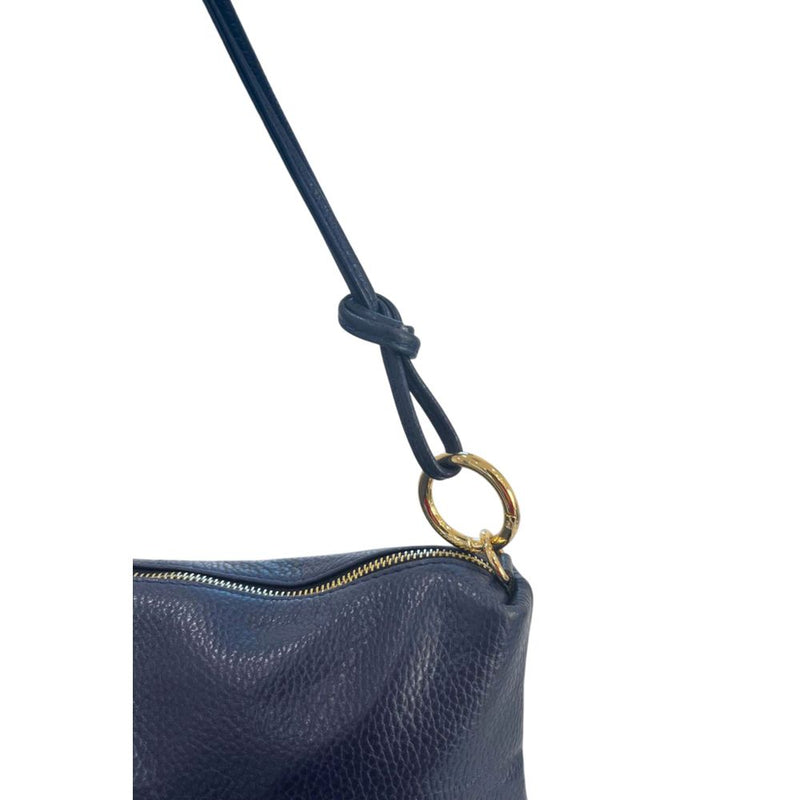 Baldinini Trend Blue Cowhide Clutch Bag