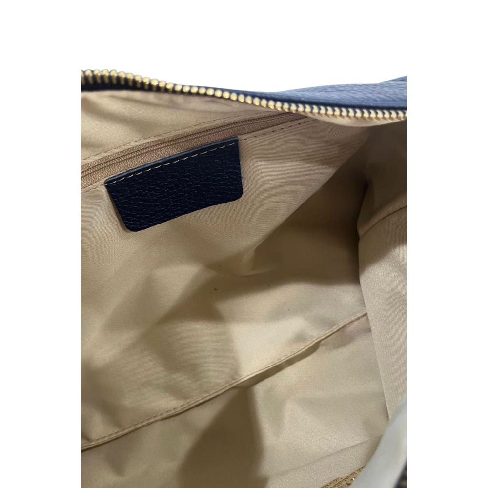 Baldinini Trend Blue Cowhide Clutch Bag