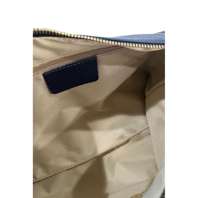 Baldinini Trend Blue Cowhide Clutch Bag