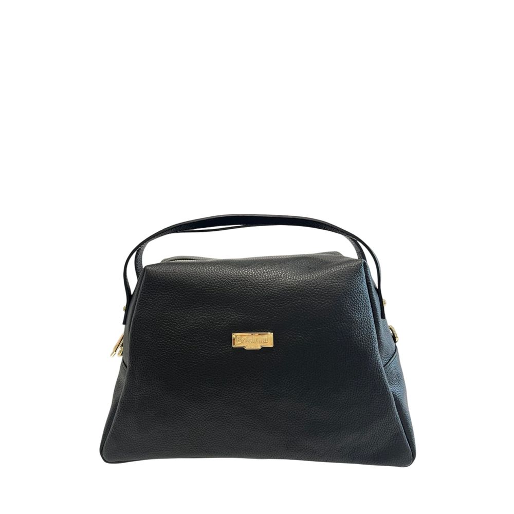 Baldinini Trend Black Cowhide Clutch Bag