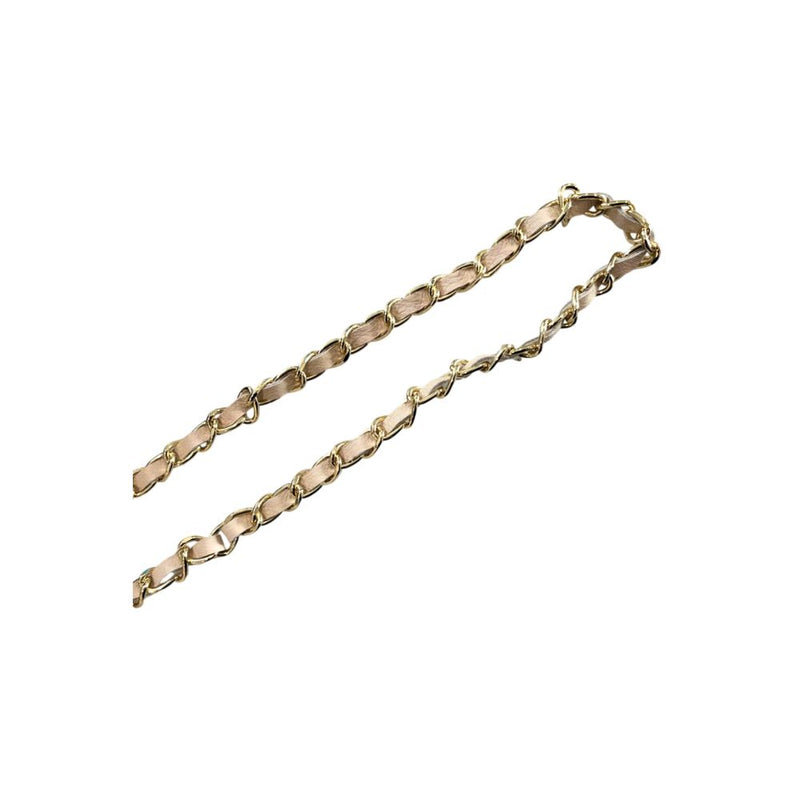 Baldinini Trend Beige Leather Mini Chain Shoulder Bag