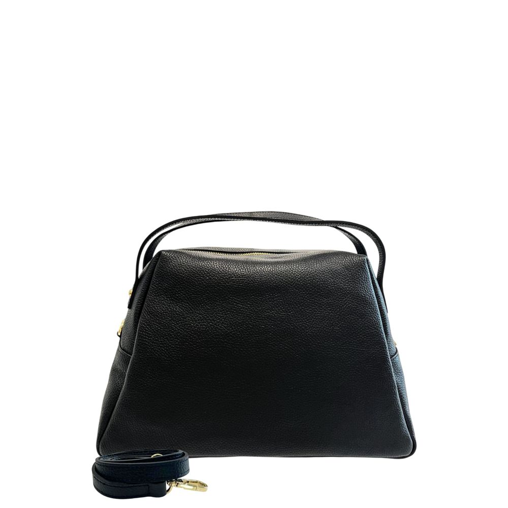 Baldinini Trend Black Cowhide Clutch Bag