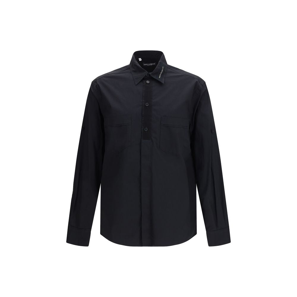 Chemise en coton noir Dolce &amp; Gabbana