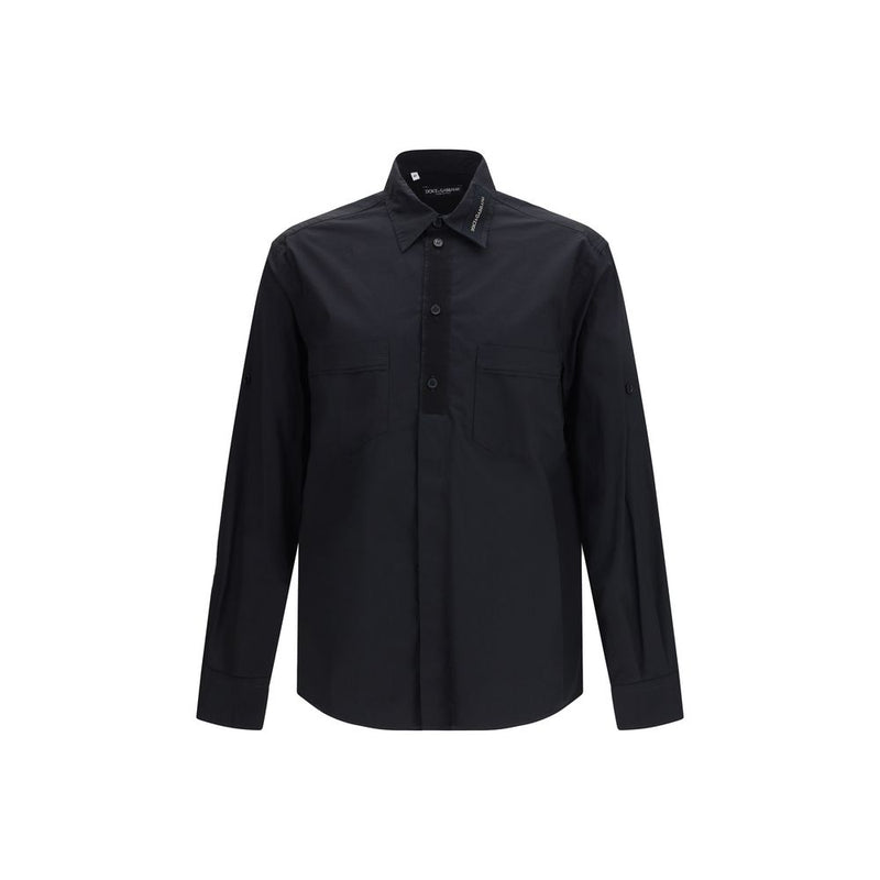 Chemise en coton noir Dolce &amp; Gabbana