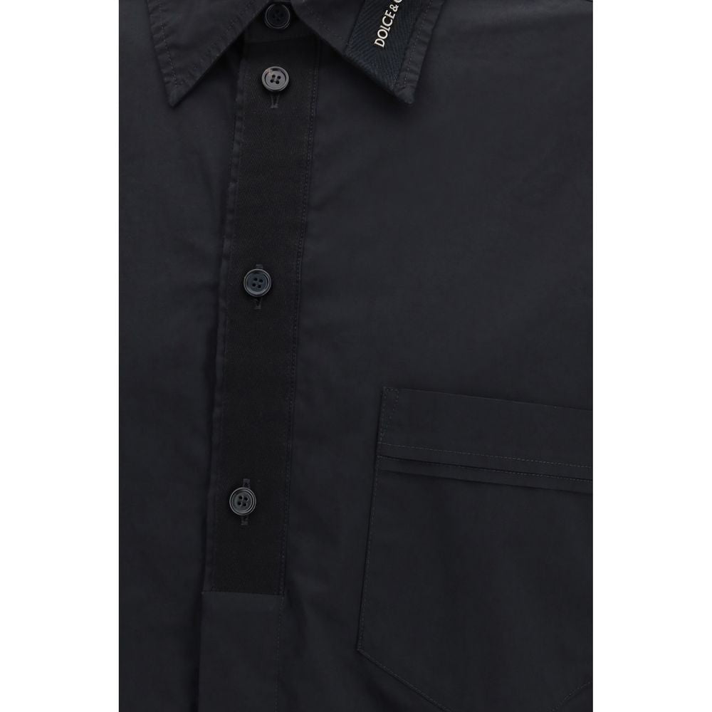 Chemise en coton noir Dolce &amp; Gabbana