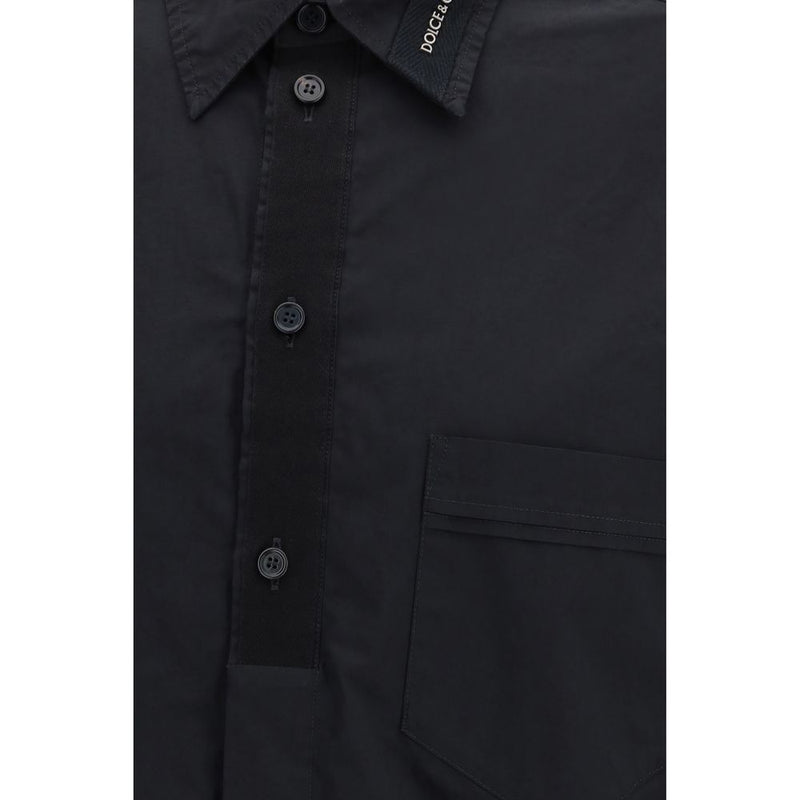 Chemise en coton noir Dolce &amp; Gabbana