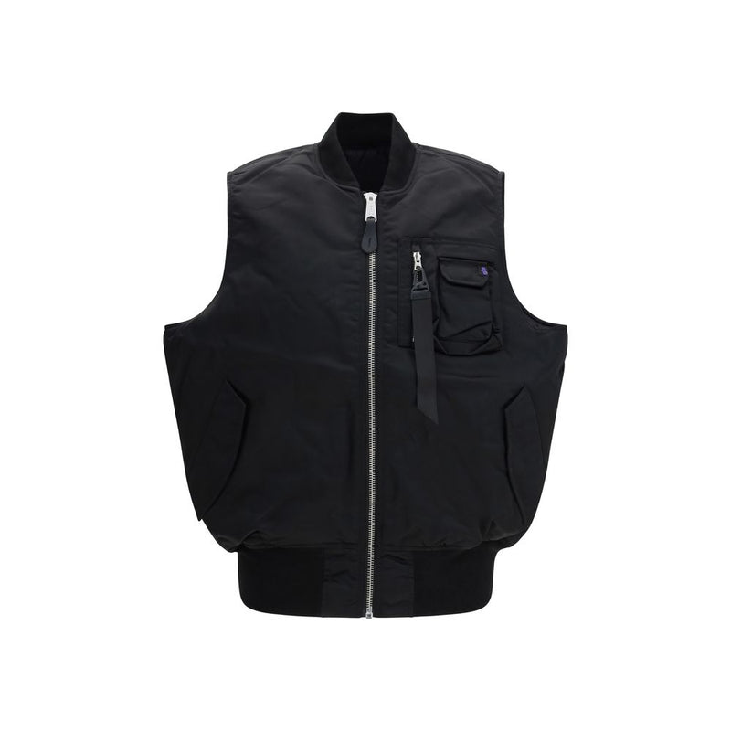 ALPHA INDUSTRIES MA-1 Base Vest - Black Nylon Jacket