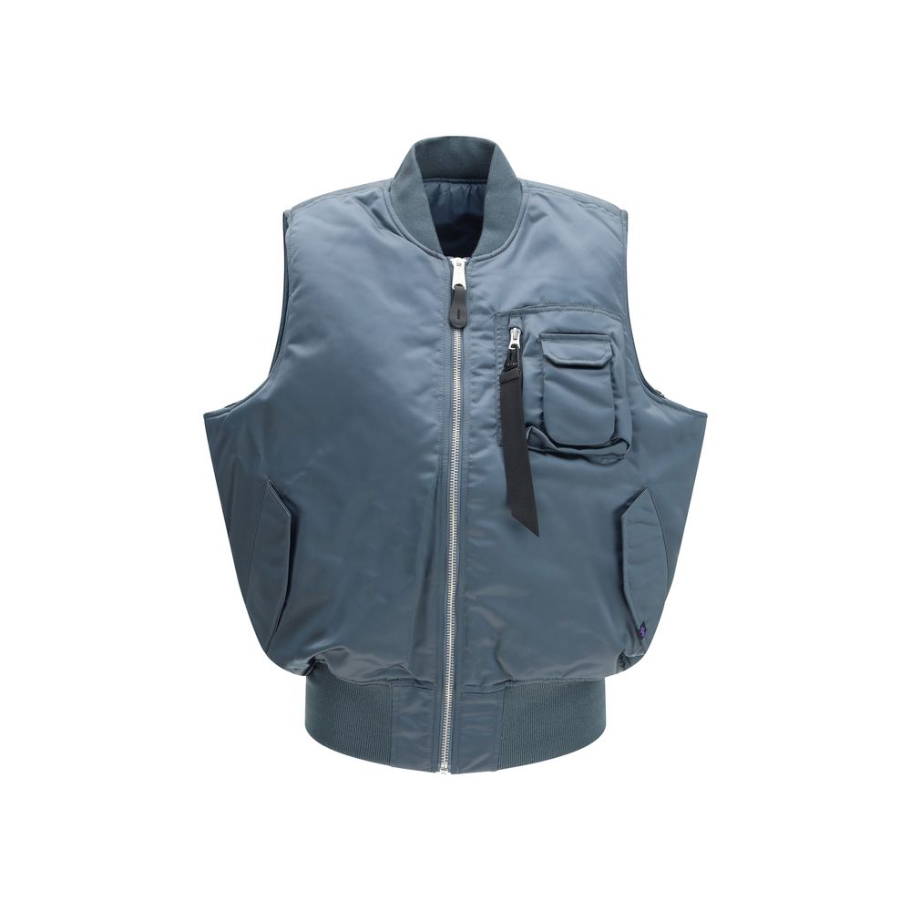 ALPHA INDUSTRIES MA-1 Base Vest - Blue Nylon Sleveless Jacket
