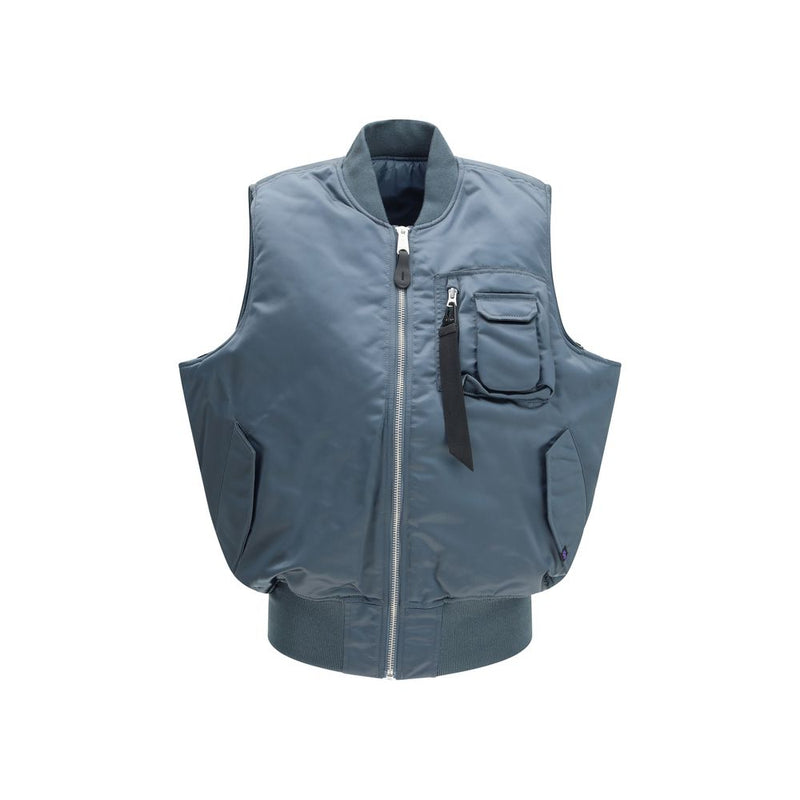 ALPHA INDUSTRIES MA-1 Base Vest - Blue Nylon Sleveless Jacket