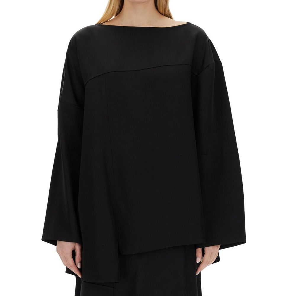 Jil Sander Black Silk Blouse - Elegant Women's Shirt