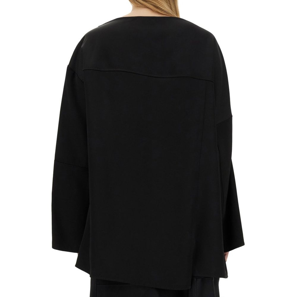 Jil Sander Black Silk Blouse - Elegant Women's Shirt