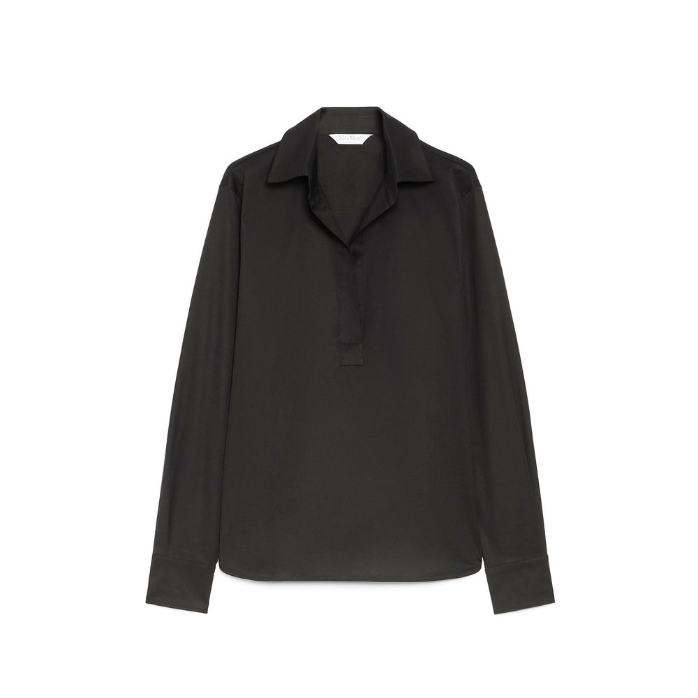 Max Mara Black Cotton Dress Shirt for Women