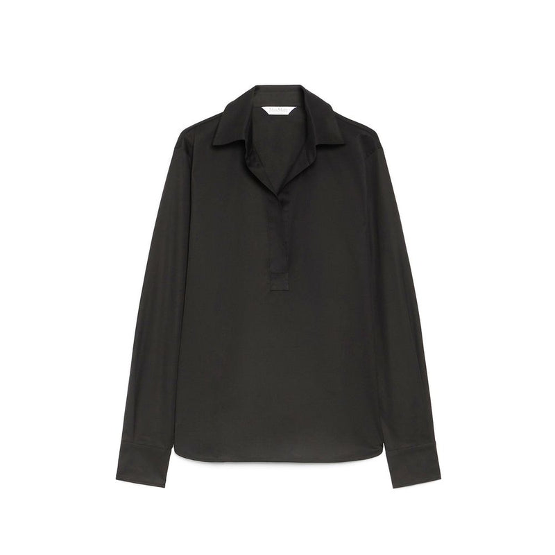 Max Mara Black Cotton Dress Shirt for Women