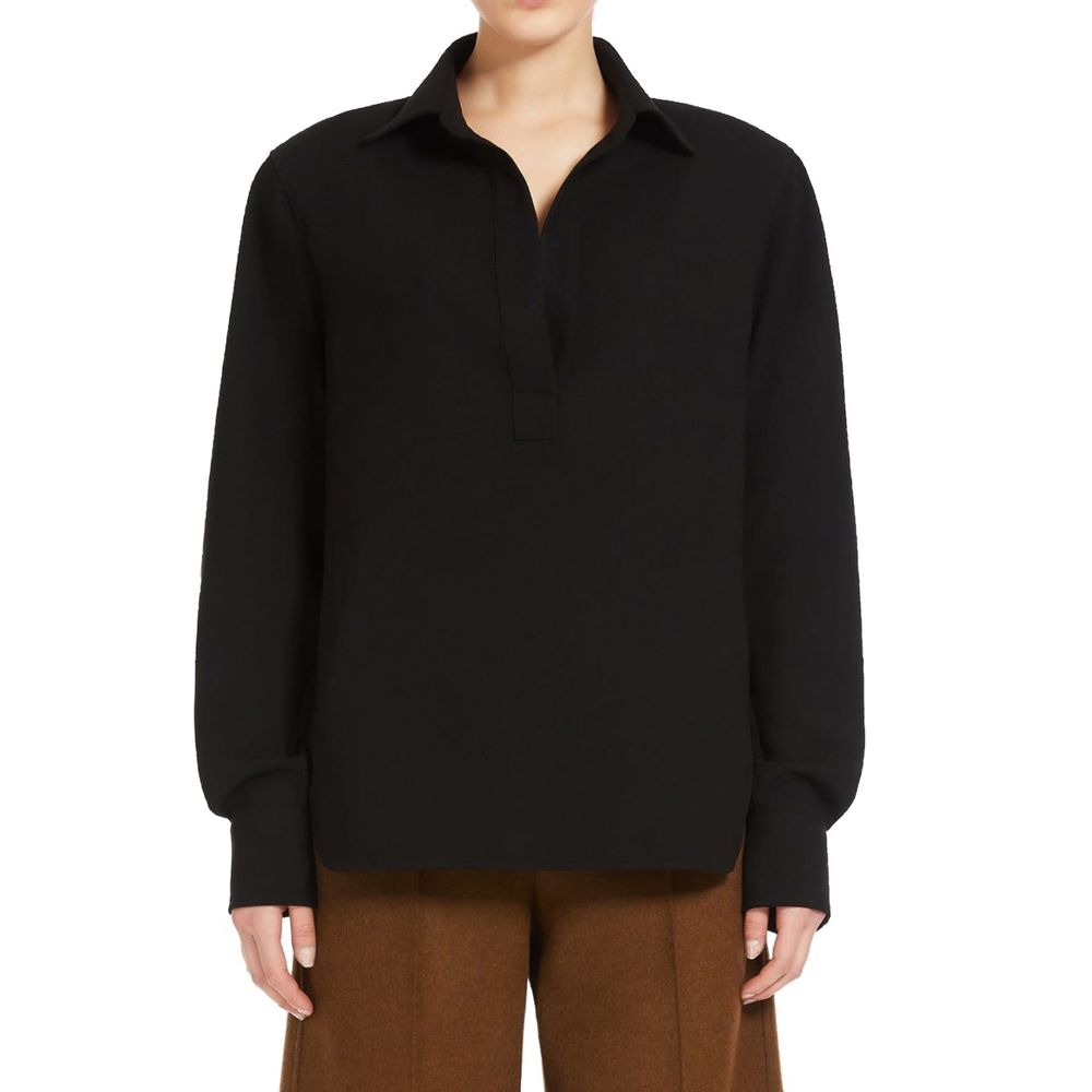 Max Mara Black Cotton Dress Shirt for Women