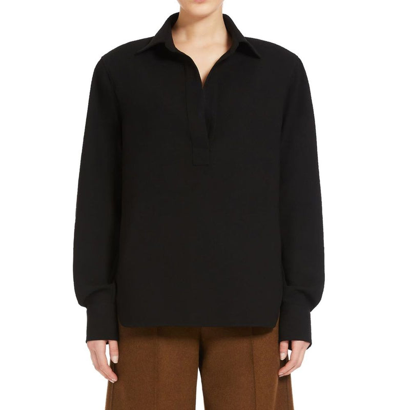 Max Mara Black Cotton Dress Shirt for Women