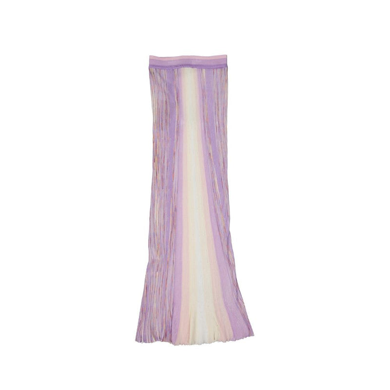 Missoni Purple Cotton Long Skirt for Women