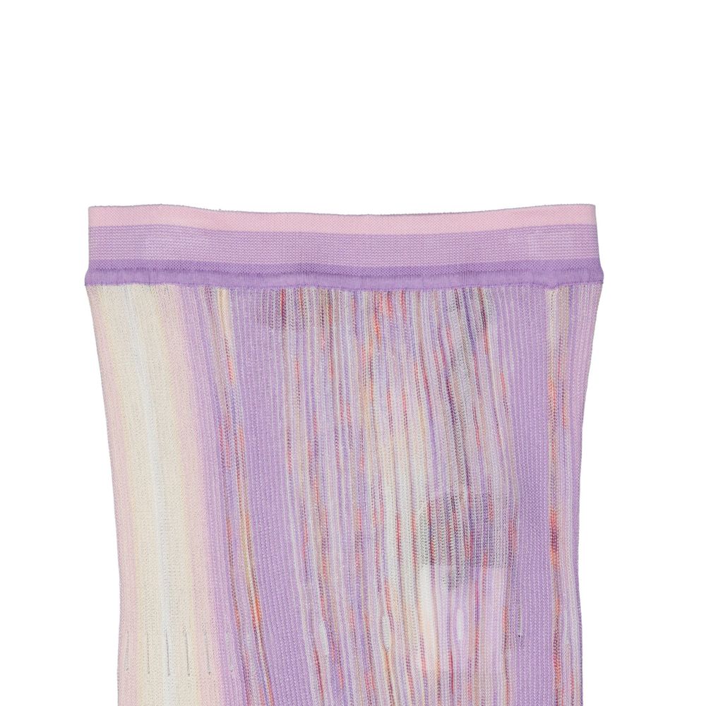 Missoni Purple Cotton Long Skirt - Elegant Women's Fashion